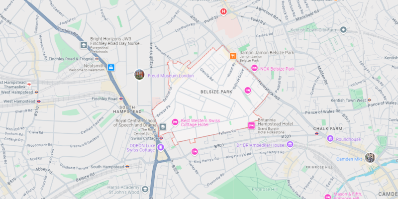 Belsize-Park-Google-Maps