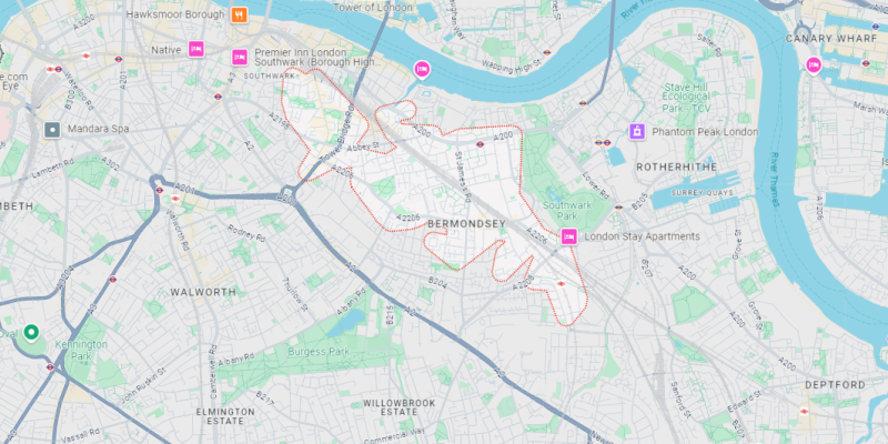 Bermondsey-Google-Maps